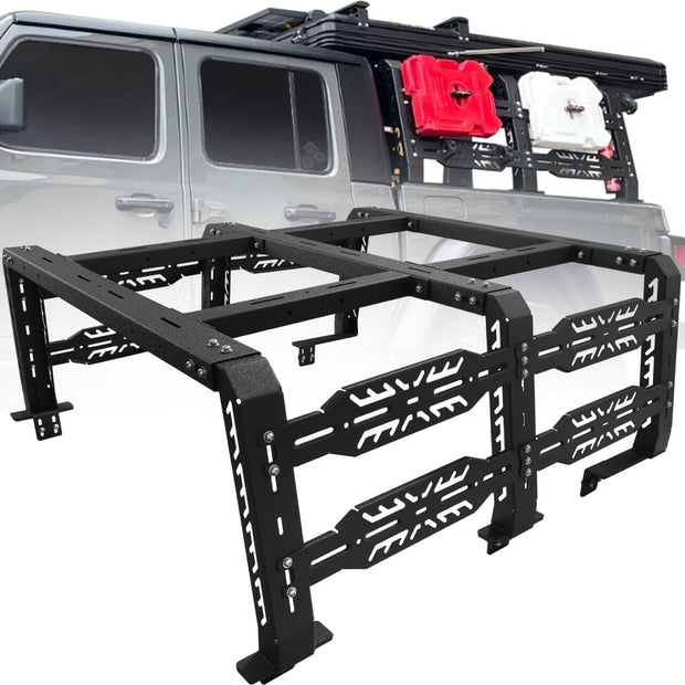 22" 1/2 High Jeep Gladiator Bed Rack, Truck Bed Rack Compatible with Jeep Gladiator Jt Without Tonneau Cover, Overland Bed Rack Bed Racks for Trucks, Black.