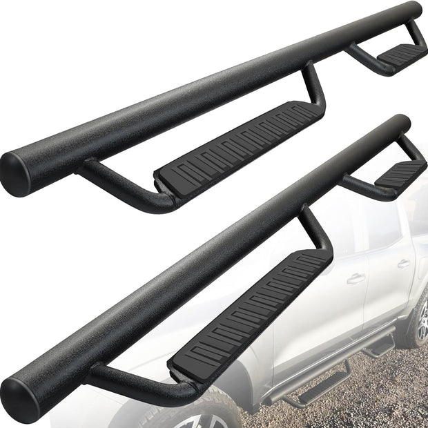 BINARY STAR Running Boards Compatible with Vehicle 2015-2025 Chevy Colorado/Gmc Canyon Double Cab Extended Cab, Carbon Steel Side Steps Drop Down Step Colorado Step Bars Canyon Nerf Bars.