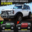 Truck running boards compatible with 2021-2025 Ford Bronco 2 Door. Does Not Compatible With 4 Door.