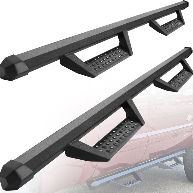 
BINARY STAR Running Boards Compatible with Vehicle 2019-2025 Ford Ranger SuperCrew cab 4 Full-Size Doors, 4.7 Inches Drop Down Side Steps, Nerf Bars Ranger Step Bars Made with Carbon Steel.