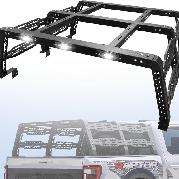 Overland Bed Rack for Full Size Truck 21" Bed Rack Compatible with 2014-2025 Silverado 1500/ Sierra 1500, for Without Factory Bed Rails and Tonneau Bed Cover.