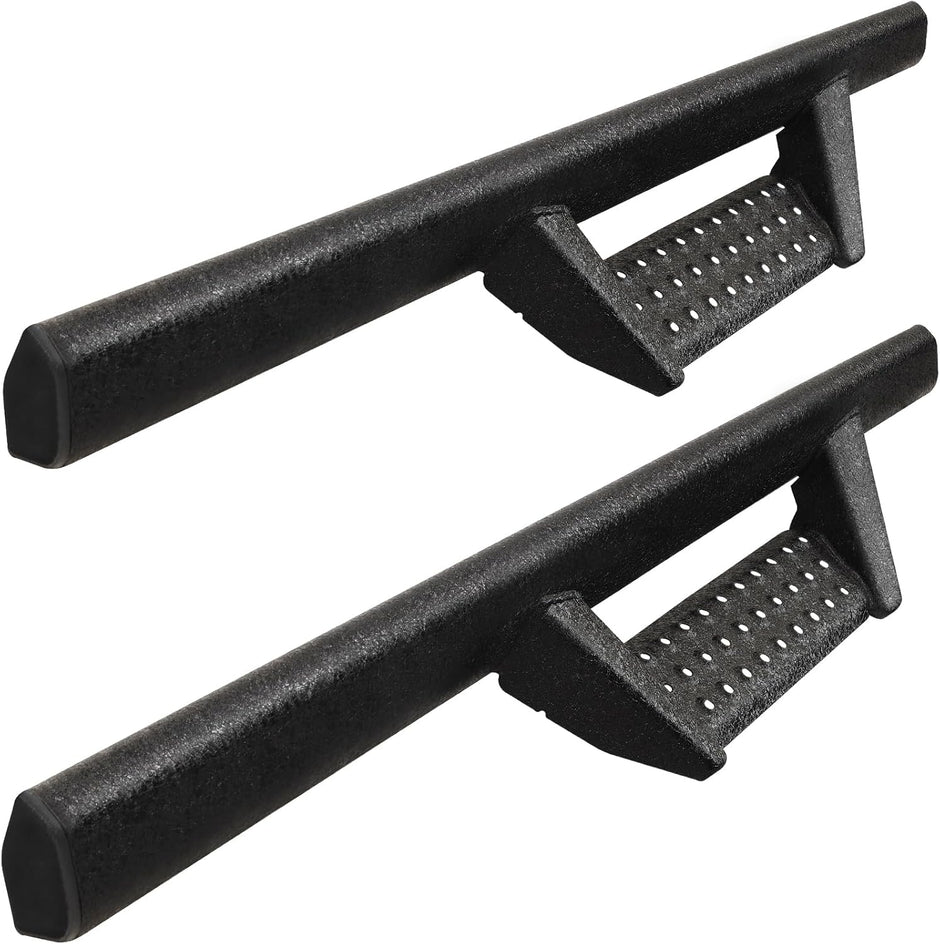 BINARY STAR Curve Design Running Boards Compatible with Vehicle 2007-2018 Jeep Wrangler JK 2 Door, JK Rock Rails Sliders Drop Down Side Steps Made with Carbon Steel, Wrangler Nerf Bars.