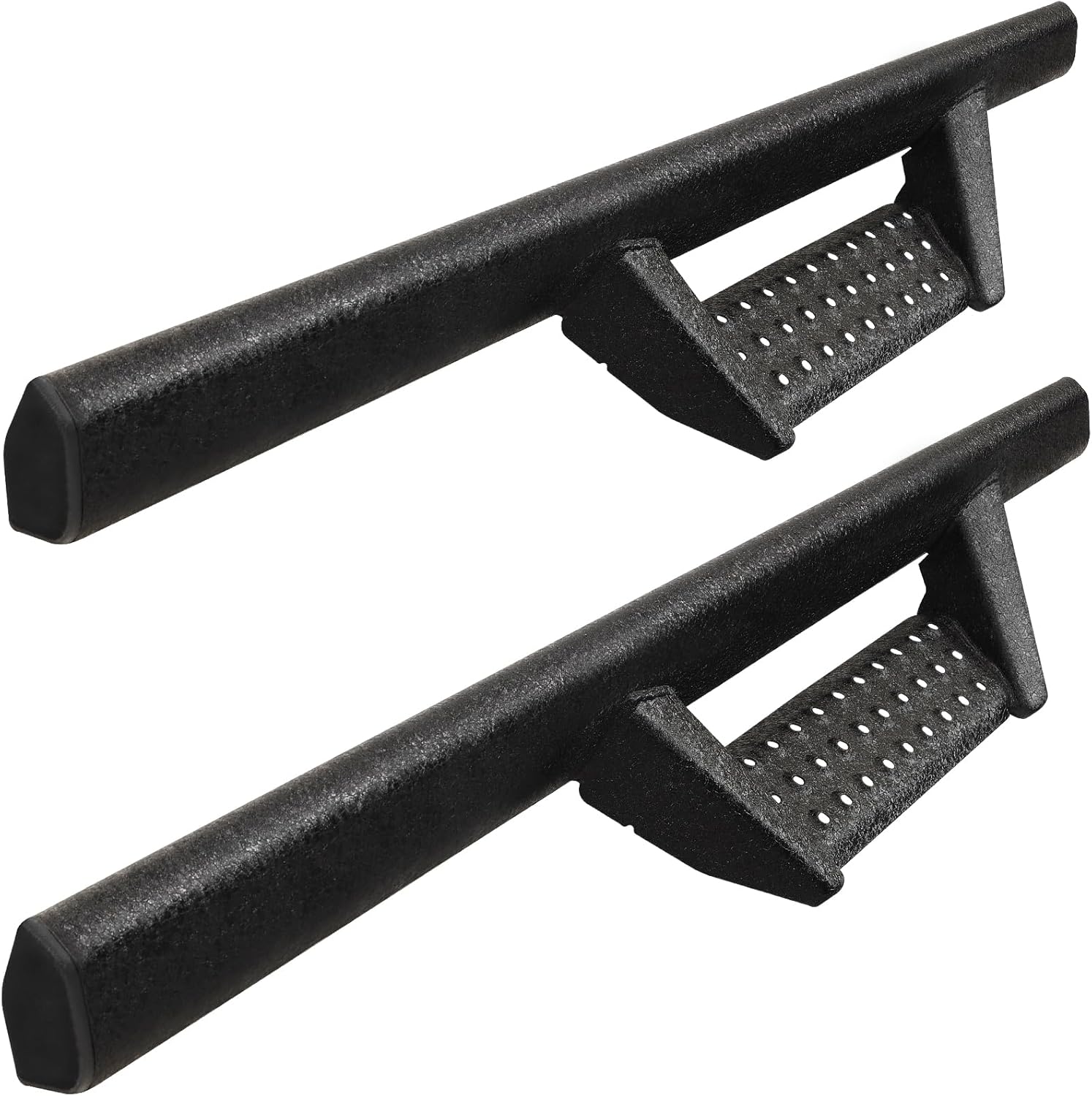 BINARY STAR Curve Design Running Boards Compatible with Vehicle 2007-2018 Jeep Wrangler JK 2 Door, JK Rock Rails Sliders Drop Down Side Steps Made with Carbon Steel, Wrangler Nerf Bars.