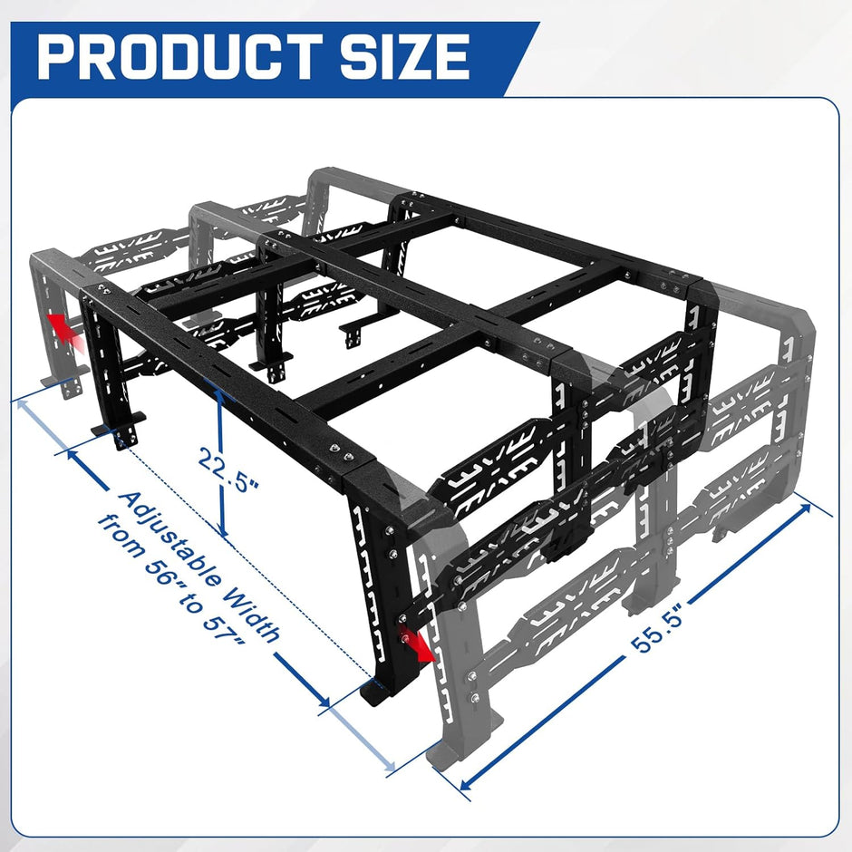 The Height Of The Bed Frame From The Truck Bed Rails To The Top Of The Frame Is 22.5