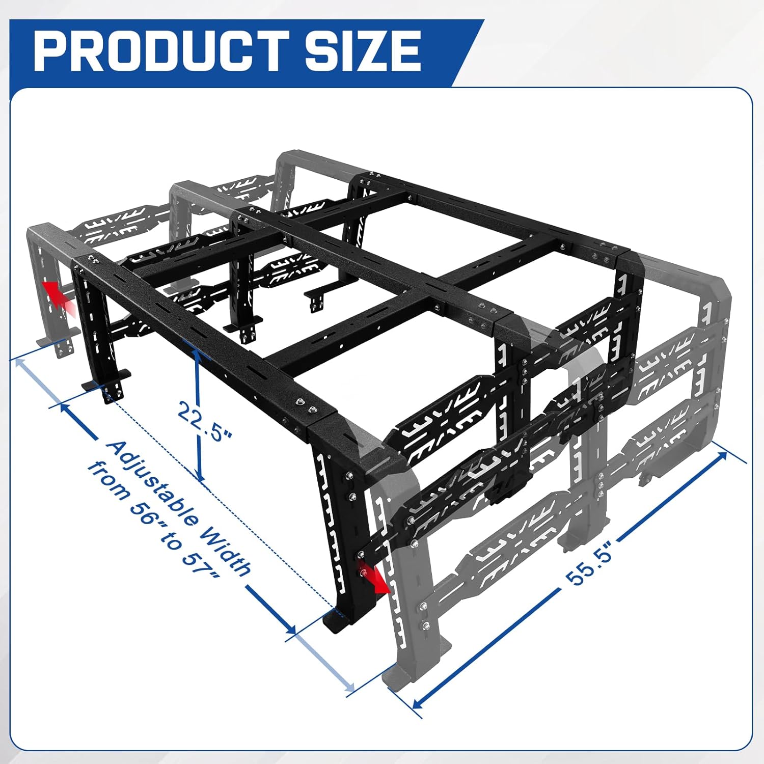 The Height Of The Bed Frame From The Truck Bed Rails To The Top Of The Frame Is 22.5