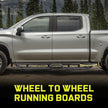Wheel to Wheel Running Boards Compatible with 2009-2018 Ram 1500 Crew Cab, 2010-2025 Ram 2500 3500 Crew Cab(incl. 2019-2024 Ram 1500 classic). It does not fit quad cab with 2 narrow rear doors or 2019+ ram 1500 new body style.