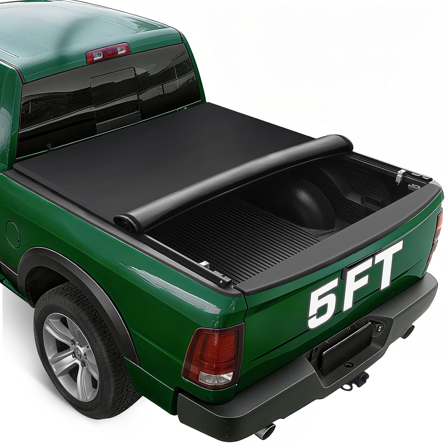 Binary Star Soft Roll-up Truck Bed Tonneau Cover Compatible with 2005-2025 Nissan Frontier(with Track Rail System) 5ft Bed All-Weather Truck Bed Cover, 26.5oz Soft Vinyl Truck Cover.