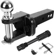 Trailer Hitch Ball Mount with 2-Inch Trailer Ball, Universal Fits 2-Inch Receiver of Trucks SUV Car Van ATV, 8000 LBS GTW, Heavy Duty Carbon Steel Truck Hitch, Multi Scenario Use Tow Hitch