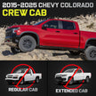Product Fitment- Truck Running Boards Compatible with 2015-2025 Chevy Colorado/GMC Canyon Crew Cab with 4 Full-Size Doors. It Does Not for Extended Double Cab with 2 Narrow Rear Doors.