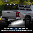 It comes with three led light bars for provide illumination during nighttime driving. And it provides warning lighting to avoid vehicle collision and ensure driving safety.