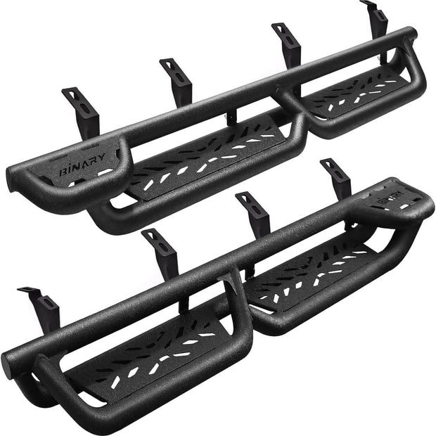 BINARY STAR Running Boards Compatible with Vehicle 2024-2025 Toyota Tacoma Double Cab. 6-Inch Tacoma Step Bars Carbon Steel Step Boards Nerf Bars, Bed Access Side Steps.