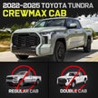 Truck running boards compatible with 2022-2025 Toyota Tundra crewmax cab with 4 full-size doors. It does not fit double cab with 2 narrow rear doors.