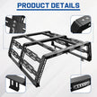 Featuring a stylish patterned design on the side, it can be used to add accessories and decorate your truck. Hi-lift, fire extinguishers, quick punches, rooftop tents, bike racks, and anything in between. It comes with three LED light bars for provide illumination during nighttime driving. And it provides warning lighting to avoid vehicle collision and ensure driving safety.