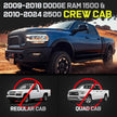 Truck Running Boards Compatible with 2009-2018 Ram 1500 Crew Cab, 2010-2025 Ram 2500 3500 Crew Cab(Incl. 2019-2024 Ram 1500 Classic). It Does Not fit Quad Cab with 2 Narrow Rear Doors or 2019+ Ram 1500 New Body Style.