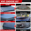Binary Star Soft Tri-Fold Truck Bed Tonneau Cover Compatible with 2020-2026 Jeep Gladiator JT 5ft Bed (w or w/o Track Rail System), 26.5oz Heavy-Duty Vinyl, Weather Resistant Bed Cover for Pickup Truck