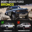 Truck running boards compatible with 2021-2025 Ford Bronco 4 Door SUV. It does not for Bronco Sport or 2 Door.