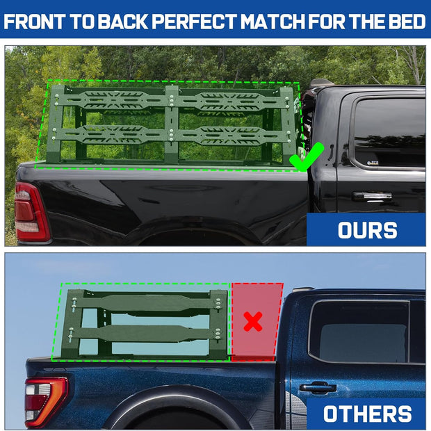Customized specifically for truck to perfectly match the bed from front to back. Most universal products are designed to be a little shorter in order to fit a wide range of vehicles.