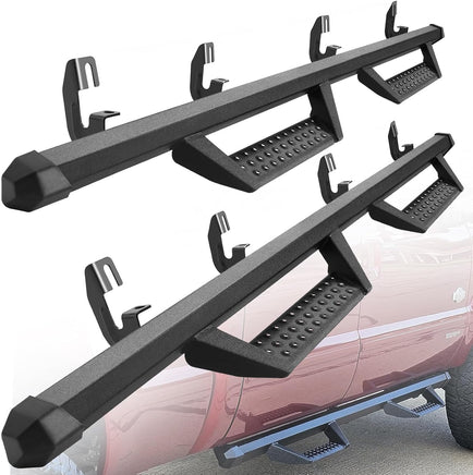 BINARY STAR Running Boards Compatible with 2015-2025 Chevy Colorado/GMC Canyon Crew Cab, 4.7 Inches Drop Down Side Steps, Colorado Step Bars Side Steps Nerf Bars Made with Carbon Steel.
