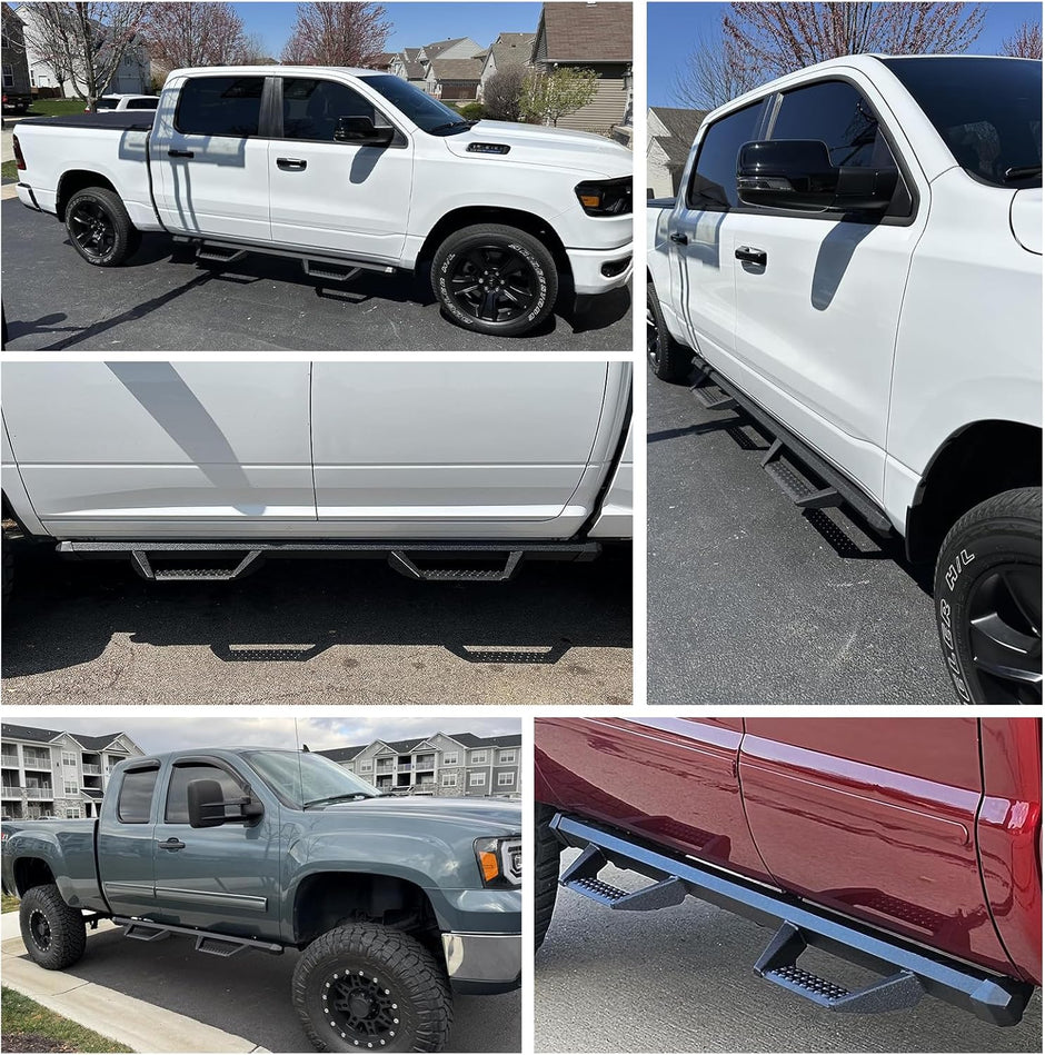 BINARY STAR Running Boards Compatible with Vehicle 2015-2025 Ford F150 SuperCrew Cab with 4 Full-Size Doors, 4.7 Inches Drop Down Side Steps, F150 Side Bars, F150 Step Bars Made with Carbon Steel.