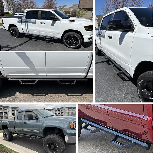 BINARY STAR Running Boards Compatible with Vehicle 2015-2025 Ford F150 SuperCrew Cab with 4 Full-Size Doors, 4.7 Inches Drop Down Side Steps, F150 Side Bars, F150 Step Bars Made with Carbon Steel.