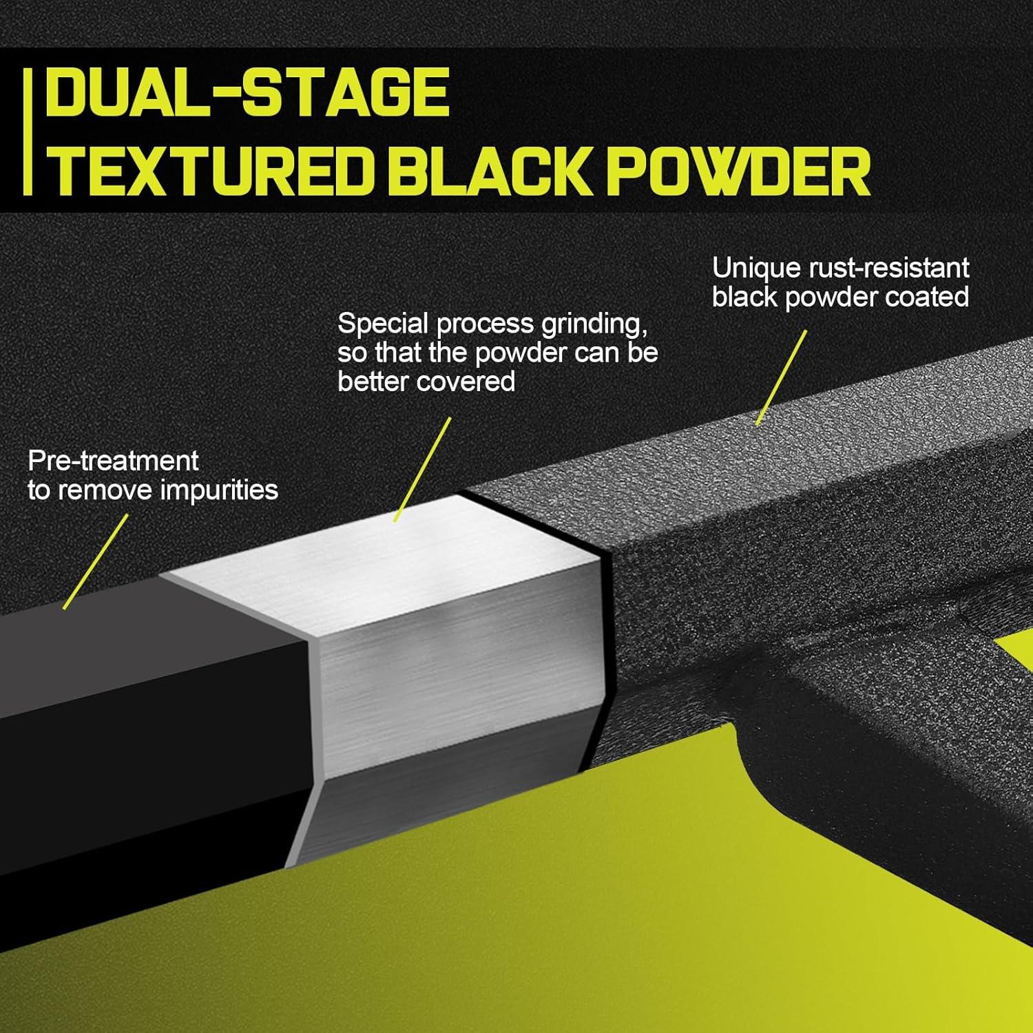 Rust Prevention- Considering The Climate of Different Seasons, Our Bronco Step Bars Surface Is Powder Coated With A Unique Rust-resistant Black Finish.