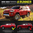 Truck running boards compatible with 2010-2024 Toyota 4Runner. Not for 2010-2013 sr5 & 2010-2024 limited & 2020-2022 nightshade edition & 2022-2024 trd sport. Only fit without side skirts suv (without the lower rocker panel covers), please re-check the body side of your SUV before purchasing.