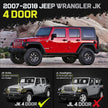 Truck running boards compatible with Jeep Wrangler JK 2007-2018 4 Door. Not suitable for Wrangler JL.