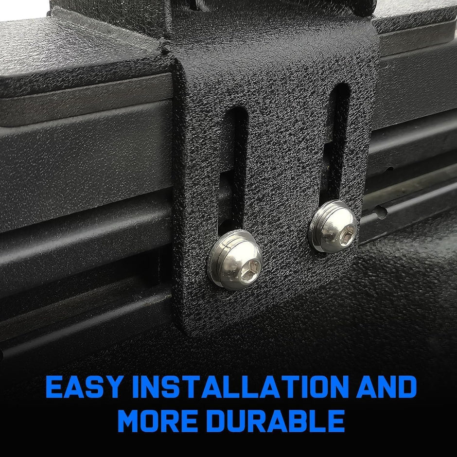 No drilling, cutting, or modifications required. assembly is required. Mounting hardware and instruction guide are included. It securely bolts onto your truck's bed track system and comes with all the necessary hardware for a hassle-free installation.