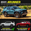 Truck running boards compatible with 2025 2026 Toyota 4Runner. Only fit without side skirts suv (without the lower rocker panel covers), please check the body side of your SUV before purchasing.