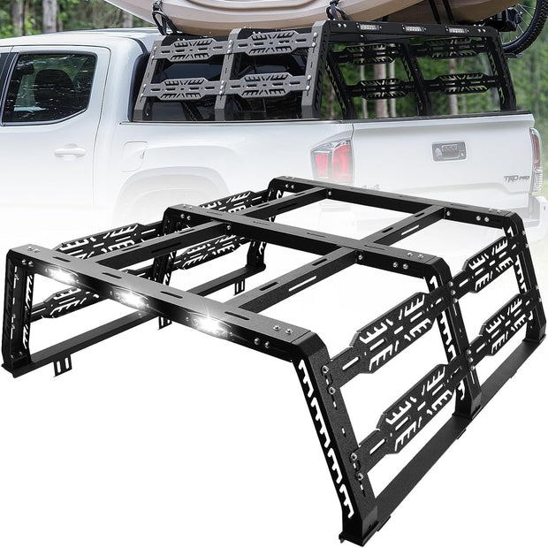 Bed Rack for Mid-Size Truck Compatible with Tacoma/Canyon/Colorado/Frontier Without Tonneau Bed Cover. Overland Bed Rack Truck Bed Racks.