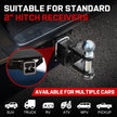 Binary Star trailer hitch ball mount is compatible with a wide range of vehicles equipped with 2-inch receiver hitch, including trucks, SUVs, ATVs, UTVs, and more. As long as it has a standard 2-inch trailer hitch receiver, our product ensures a fit for your towing needs.