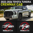  Truck running boards compatible with 2022-2026 Toyota Tundra crewmax cab with 4 full-size doors. It does not fit double cab with 2 narrow rear doors.