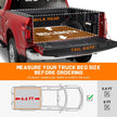 Binry_Star Soft Quad-Fold Truck Bed Tonneau Cover is compatible with 6.6ft bed of 2019-2026 Chevy Silverado 1500/ GMC Sierra 1500 New Body Style. NOT FIT Multi-Flex Tailgate and Carbonpro Bed.