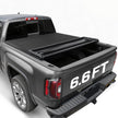 Binary_Star Soft Quad-Fold Tonneau Cover for Chevy Silverado 1500 6.6ft Long Bed