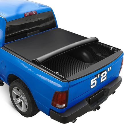 Binary stat Soft Roll-up Truck Bed Tonneau Cover Compatible with 2015-2025 Chevy Colorado/GMC Canyon, Fleetside 5.2 ft Bed.26. 5oz Soft Vinyl Truck Cover, Black Truck Bed Cover.