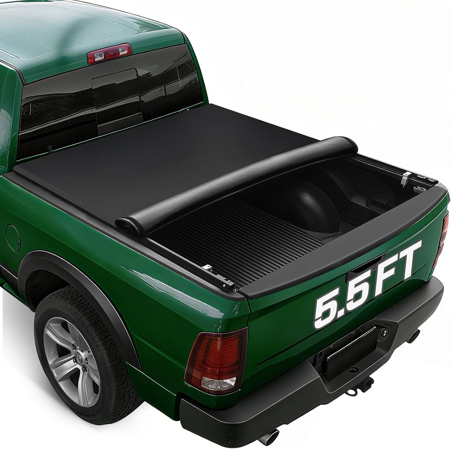 Soft Roll-up Truck Bed Tonneau Cover Compatible with 2017-2026 Nissan Titan(w or w/o Track Rail System) 5.5ft Bed, 26.5oz Soft Vinyl Truck Cover, Full Protection Titan Black Tonneau Cover.