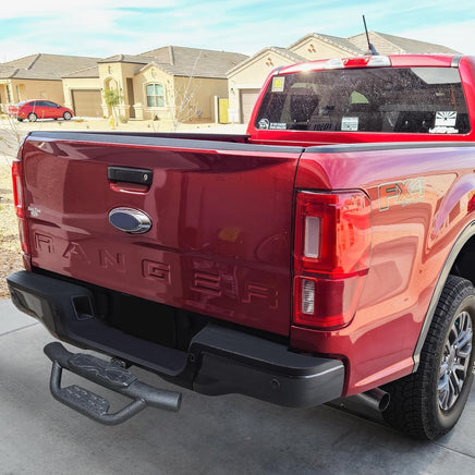 Drop down rear hitch steps are combined with an elevated platform, non-slip plastic pads and hollow raised holes enhance friction and ensure stable and easy use for all passengers.
