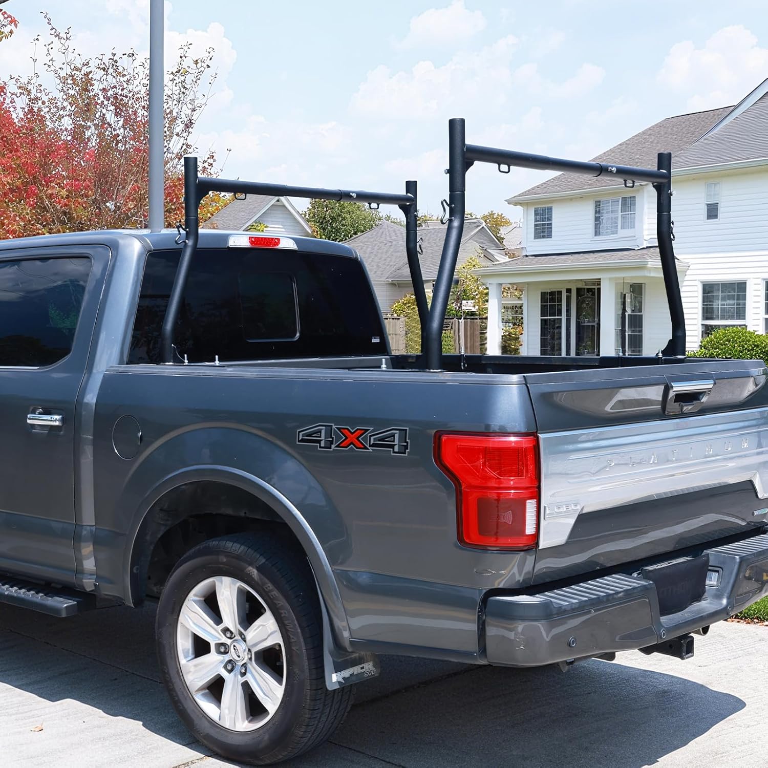 Our kayak rack for truck is constructed from heavy-duty carbon steel, making it extremely sturdy and durable. Featuring triangular support plates attached to both sides, this kayak truck rack remains stable even at highway speeds, with no shaking.