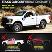 Truck running boards compatible with 2007-2018 Chevy Silverado/GMC Sierra 1500 Single Cab, 2007-2019 Chevy Silverado/GMC Sierra 2500HD 3500HD Standard Cab. It does not fit for Crew Cab or Extended Cab.