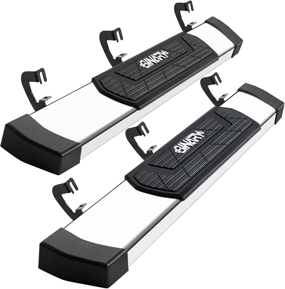6 Inch Running Boards for Silverado 1500 Regular Cab 2007-2018 | 2007-2019 Silverado/Sierra 2500HD 3500HD Single Cab Side Steps, Anti-Slip & Rust Nerf Bar High Light Stainless Steel Step Bar