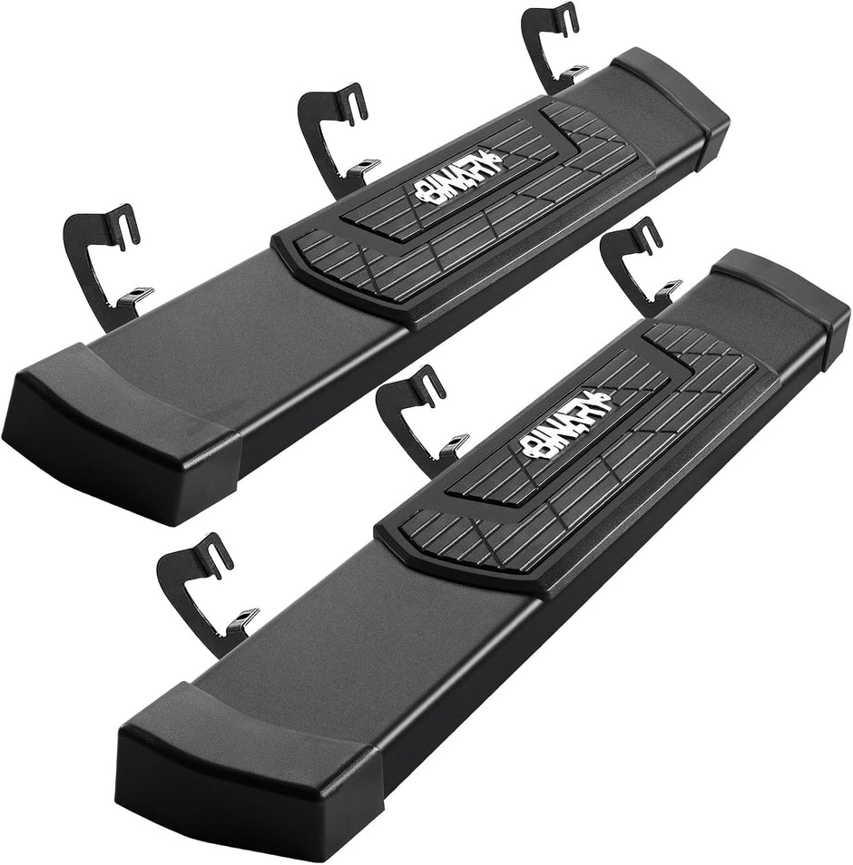 6 Inch Running Boards for 2007-2018 Silverado 1500 Regular Cab | 2007-2019 Silverado/Sierra 2500HD 3500HD Single Cab Side Steps, Anti-Slip & Rust Nerf Bars Heavy-Duty Carbon Steel Step Bars