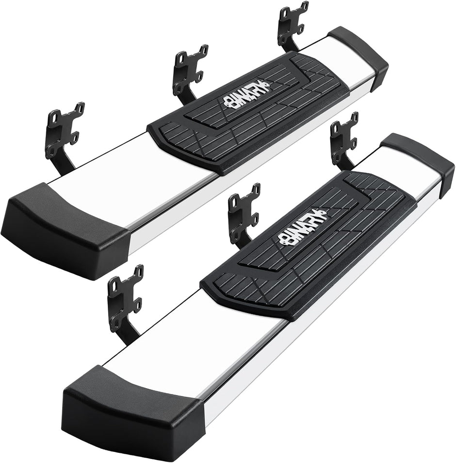 6 Inch Running Boards for Ford F250 F350 Regular Cab 1999-2016 | F450 F550 Single Cab Step Rail, Anti-Slip Side Steps, High Light Stainless Steel Anti-Rust Nerf Bars, Movable Slider Bolt-on
