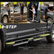 A smart 4‑step layout including a dedicated rear step. Perfect as silverado step bars, it gives you two wide main steps, a center mini‑step for roof cleaning, and a rear step that supports two adults. Ideal for side steps for chevy silverado 1500 owners who need extra reach.
