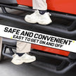These Jeep TJ side steps feature a recessed design with approximately 4 inches of depth, providing a secure foothold for passengers entering and exiting the vehicle, significantly enhancing convenience. The step surface offers a 6-inch-wide contact area to effectively prevent slipping. Additionally, their robust construction provides protection during side impacts, reducing the risk of door damage.