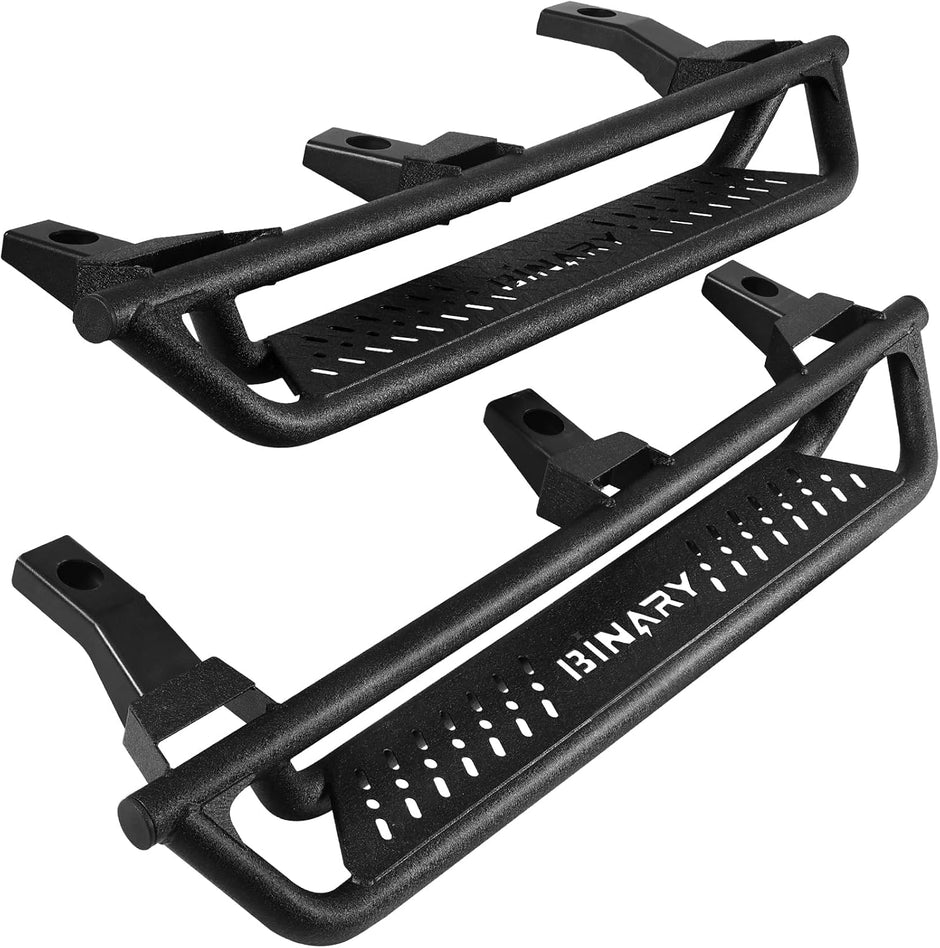Running Boards Drop Down Side Step Compatible with Vehicle 1997-2006 Jeep Wrangler TJ 2 Doors(Exclude Unlimited), Tube Rock Slider Rails Heavy Duty Steel Nerf Bars.