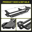Detailed instructions are included and no special installation tools such as Pneumatic tools are required. Package includes two step bars, bracket and mounting parts. The brackets have been installed on the running board in advance to save more installation time.