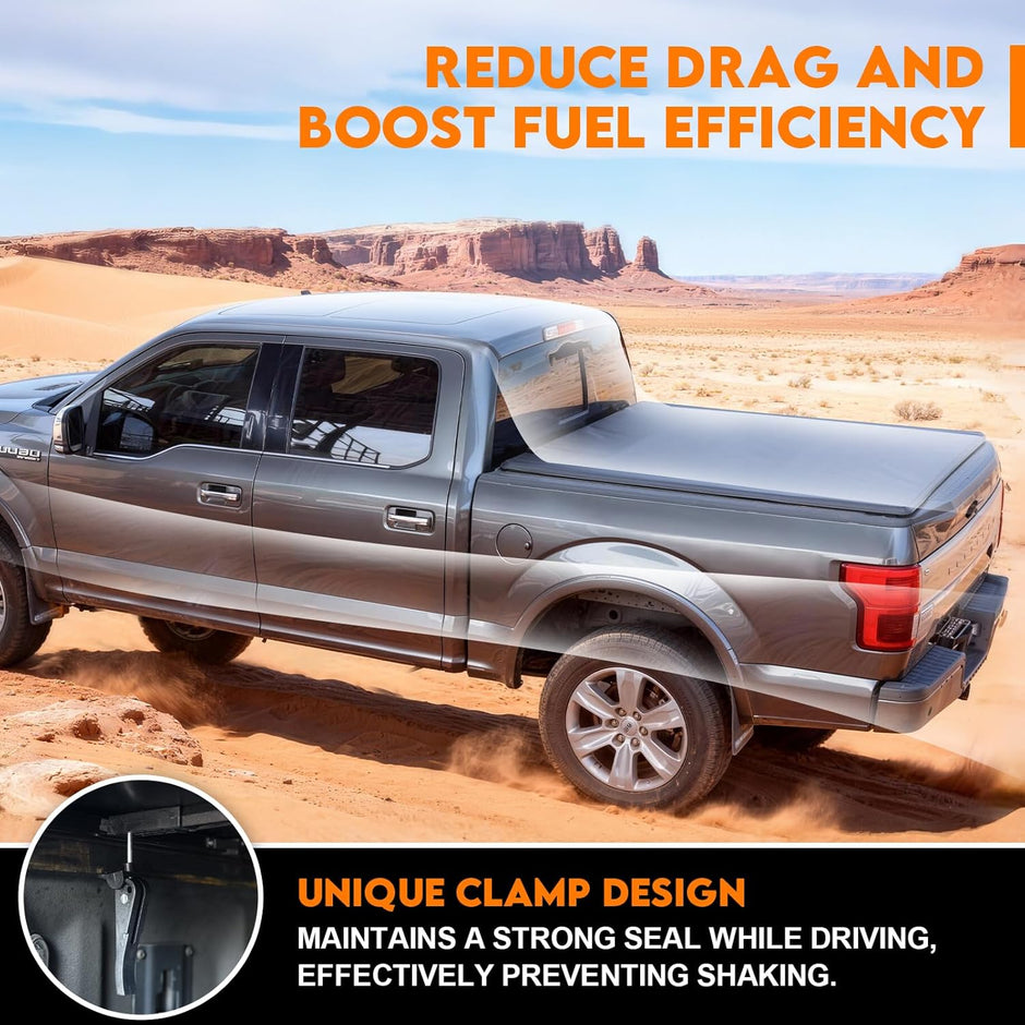 With its streamlined contour, this truck bed cover chevy silverado 1500 cuts down on wind resistance. That means less road noise at highway speeds and improved aerodynamics to help increase fuel efficiency.