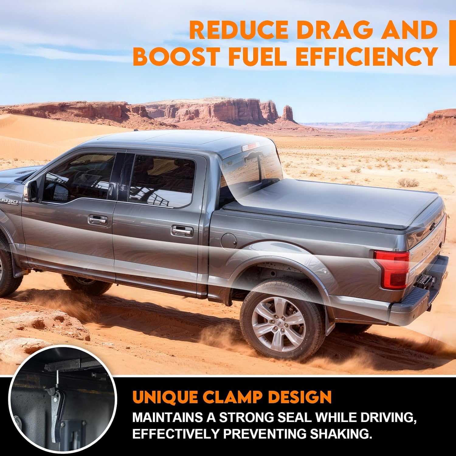 With its streamlined contour, this truck bed cover chevy silverado 1500 cuts down on wind resistance. That means less road noise at highway speeds and improved aerodynamics to help increase fuel efficiency.