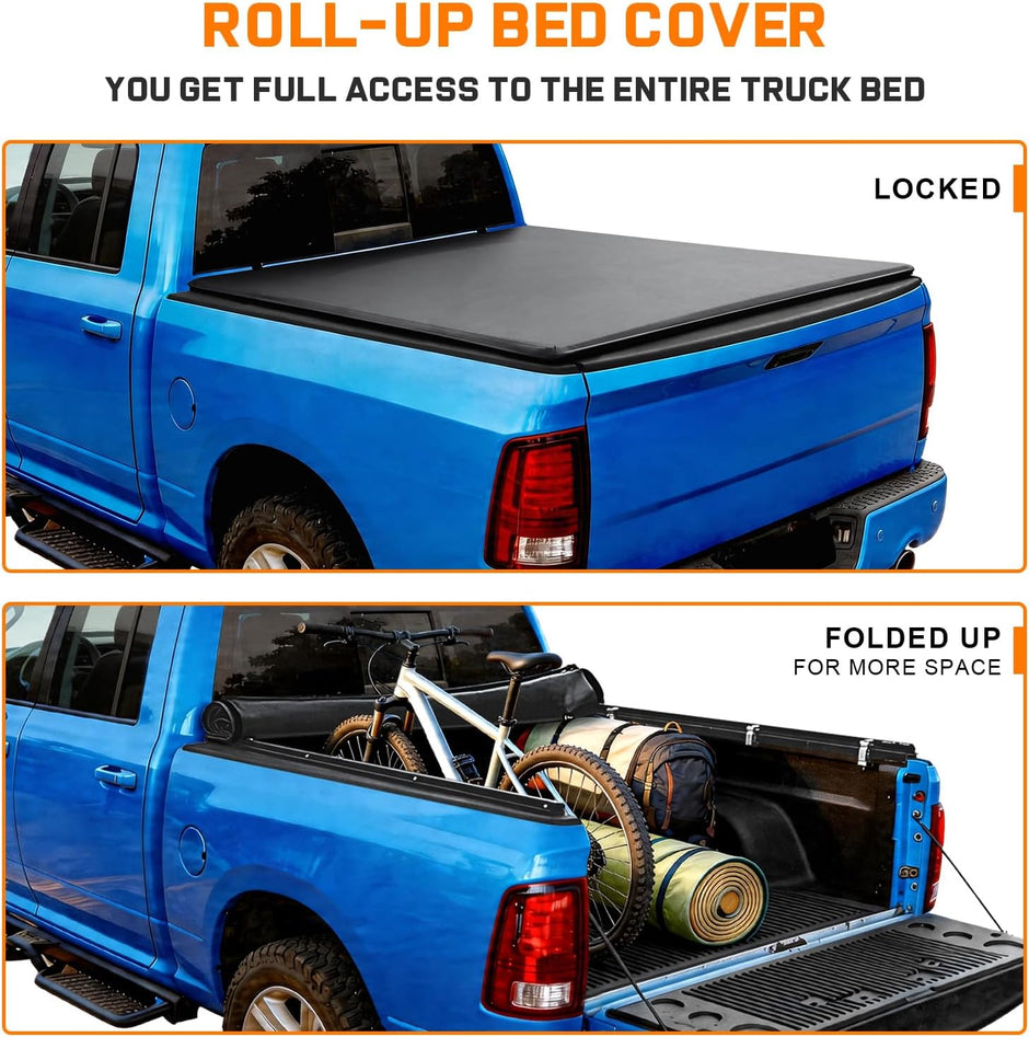  With its sealed design, the tonneau cover effectively blocks dust, sand, ice, and snow from entering your truck bed. It also prevents water and dirt from settling on the surface, helping to keep your truck and cargo dry and clean.