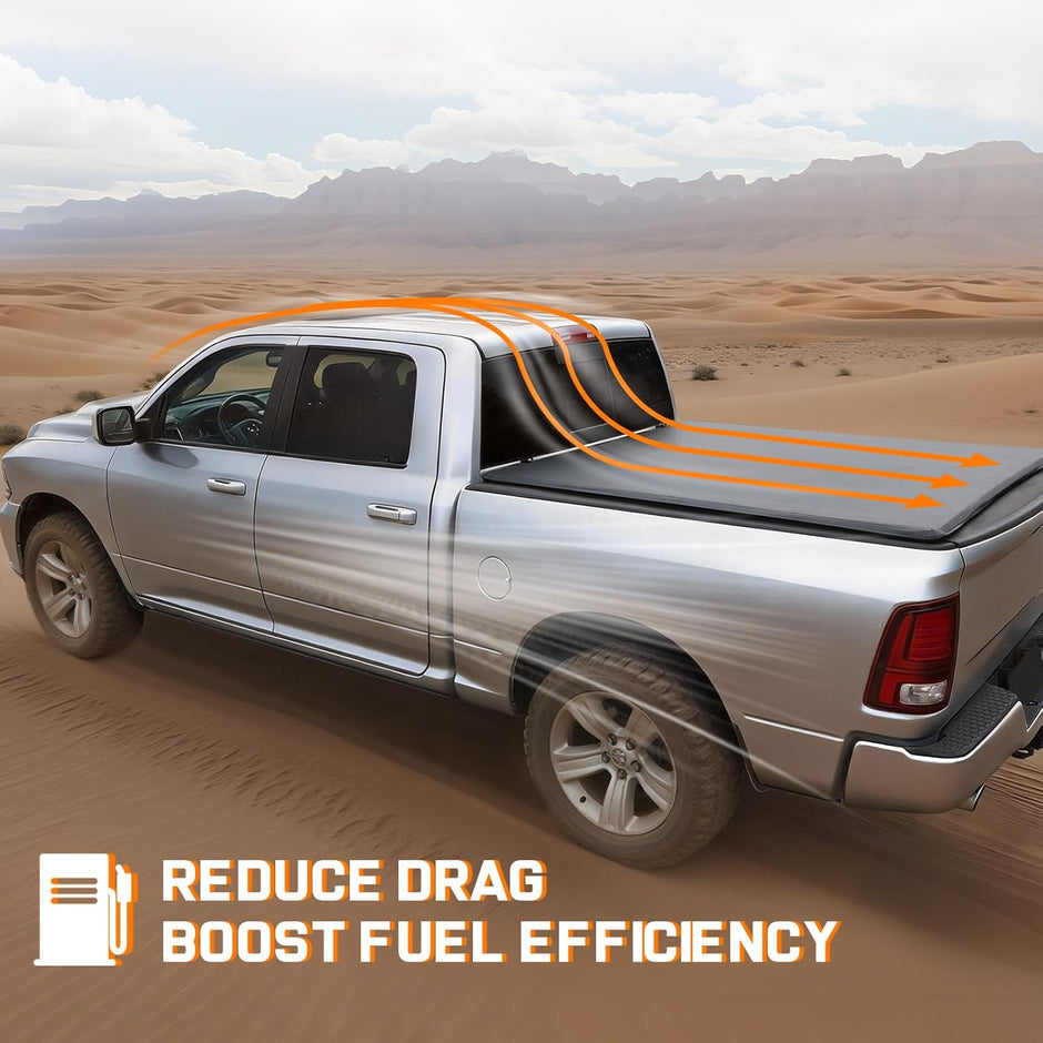 With its streamlined contour, this tonneau cover cuts down on wind resistance. That means less road noise at highway speeds and improved aerodynamics to help increase fuel efficiency.